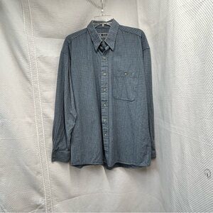 Blue Casual Button Down Shirt‎ with Long Sleeves